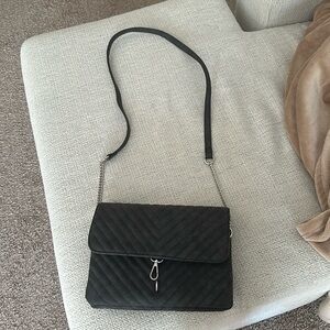 Grey suede like purse